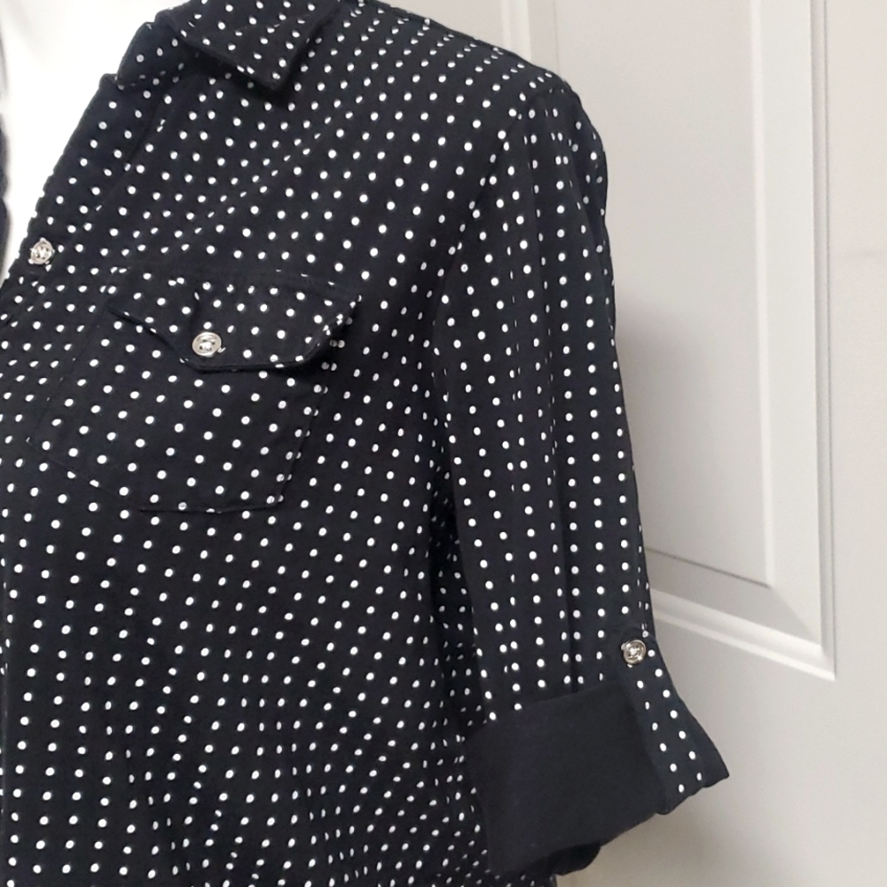 Sara Morgan Knit Polka Dot Top - Picture 3 of 6